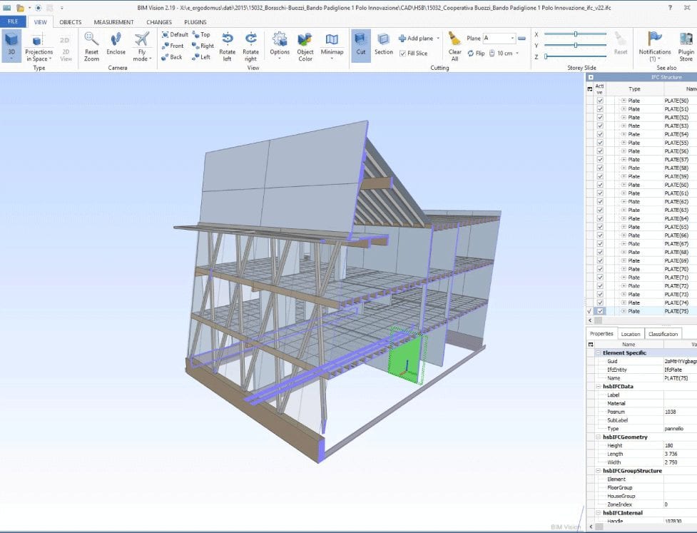 Example of BIM components